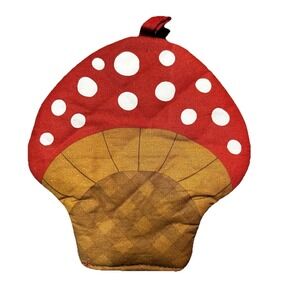 Vintage Retro Mushroom Oven Mitt Hot Pad